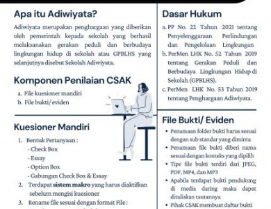 TUTORIAL PENYUSUNAN INSTRUMEN PENILAIAN CALON SEKOLAH ADIWIYATA KABUPATEN (CASK) KABUPATEN KENDAL